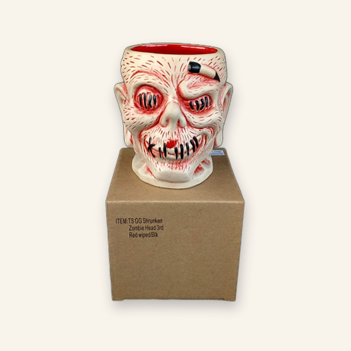 Trader Sam's Grog Grotto Shrunken Zombie Head Mug