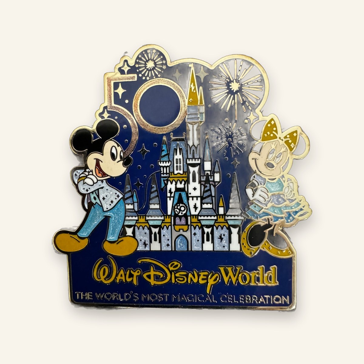 WDW 50th Anniversary "World's Most Magical Celebration" Pin