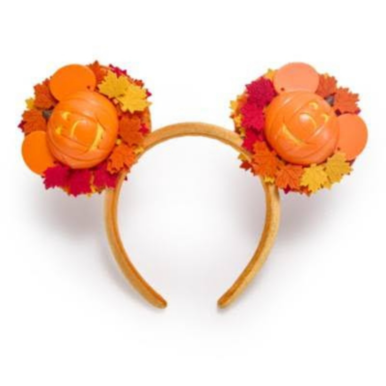 Light-up Mickey pumpkin wreath ear headband